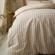 image 3 of Pineapple Elephant Cotton Rich Woven Stripe Duvet Cover Set | Cream | Natural | Super King