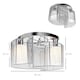 image 7 of HOMCOM Semi-Flush Mount Ceiling Light w/ Metal Base for Living Room Dining Room