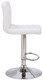 image 2 of Florentino Single Leather Kitchen Bar Stool, Chrome Footrest, Adjustable Swivel Gas Lift, Breakfast Bar & Home Barstool, White