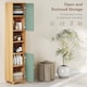 image 3 of HOMCOM Tall Bathroom Cabinet, Freestanding Slim Bathroom Storage Cabinet with 2 Doors, Adjustable Shelves and Open Shelves, 30 x 30 x 166 cm, Green