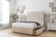 image 3 of Sloomy Kansas Sand Naples Divan Bed With Mattress 2 Drawers Same Side With 54" Floor Standing Headboard 3' Single | Cream | Sand | Single | 1