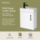 image 2 of Balterley Floor Standing Vanity Basin 400mm Gloss White & Matt Black Handle