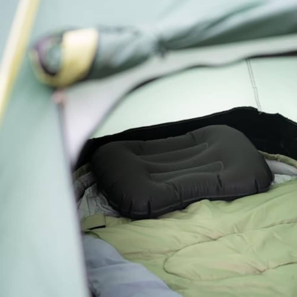 image 1 of Six Peaks Inflatable Camping Pillow, Compact Lightweight Travel With Ergonomic Neck Support, Easy Inflation Valve And Carry Bag For Camping, Hiking, Festivals