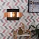image 2 of ValueLights Matildo Black Ceiling Pendant Shade & Bulb