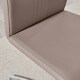 image 5 of Furniturebox 2x Willow Cappuccino Beige Faux Leather Chrome 'Z' Dining Chairs