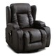 image 1 of Caesar Dual Motor Rise Recliner Bonded Leather Heat And Massage Chair (Brown)