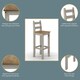 image 2 of Pair of Corona Grey Wax High Breakfast Bar Chairs – Rustic Solid Wood Farmhouse Seating | Grey | Grey | 1