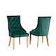 image 1 of Ravenna Velvet Dining Chairs - Set of 2 - Green