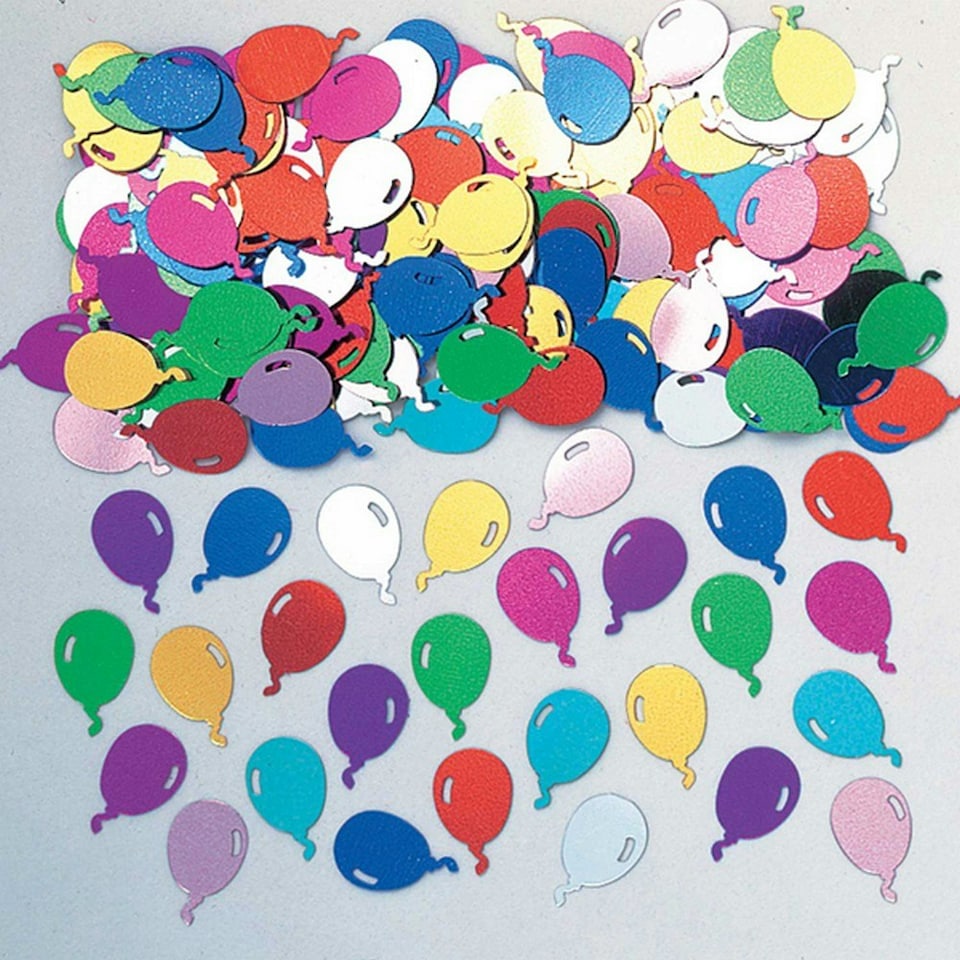 Amscan Embossed Metallic Multi Colour Balloon Confetti - Multicoloured - 14g