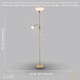 image 9 of Gold Mother and Child Floor Lamp with Adjustable Reading Light and Switches | Gold