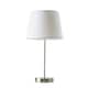 image 3 of ValueLights Modern Table Lamp In Satin Metal Finish With White Drum Shade White