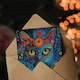 image 3 of Cat Lover Floral Folk Spirit Guide Woman Her Birthday Card