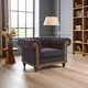 image 1 of Cabra Chesterfield Graphite Chair Grey