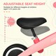 image 4 of AIYAPLAY Baby Balance Bike, Children Bike w/ Adjustable Seat, Wide Wheels - Pink