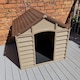 image 8 of Large Plastic Dog Kennel / House in Brown – 86cm x 84cm x 82cm