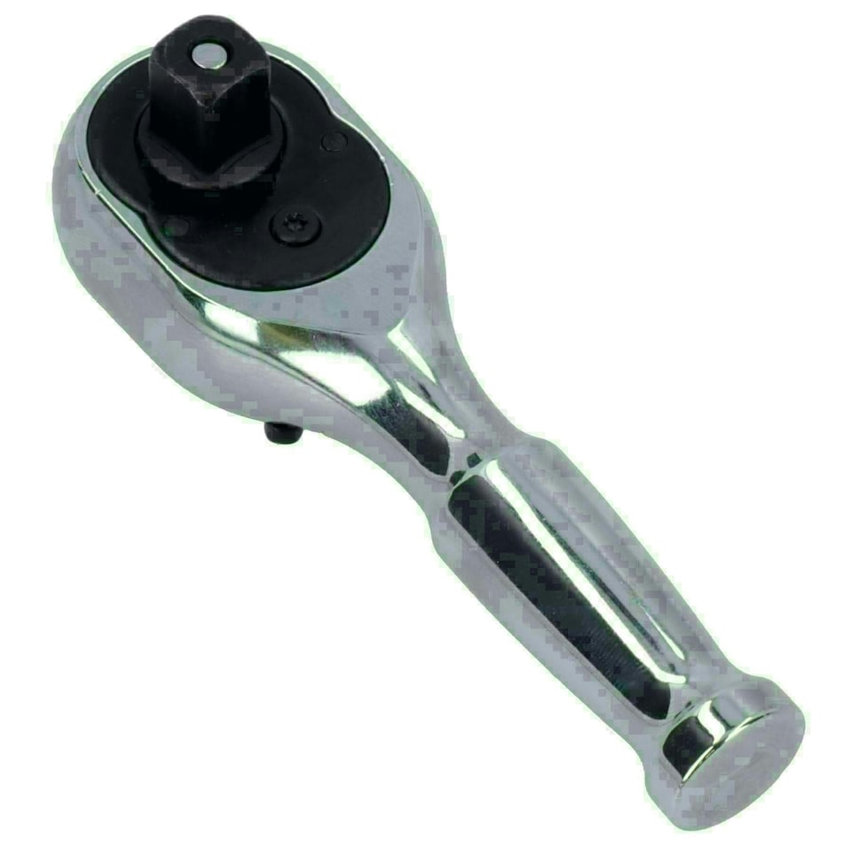image 1 of 3/8in Drive Stubby Headed Ratchet Socket Driver 90 Teeth Quick Rel Reversible