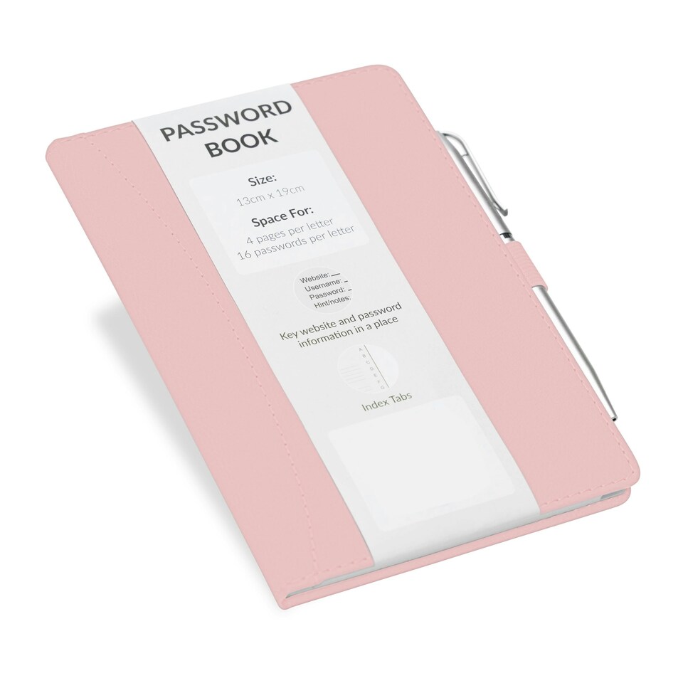 image 1 of Pink Password Book & Pen