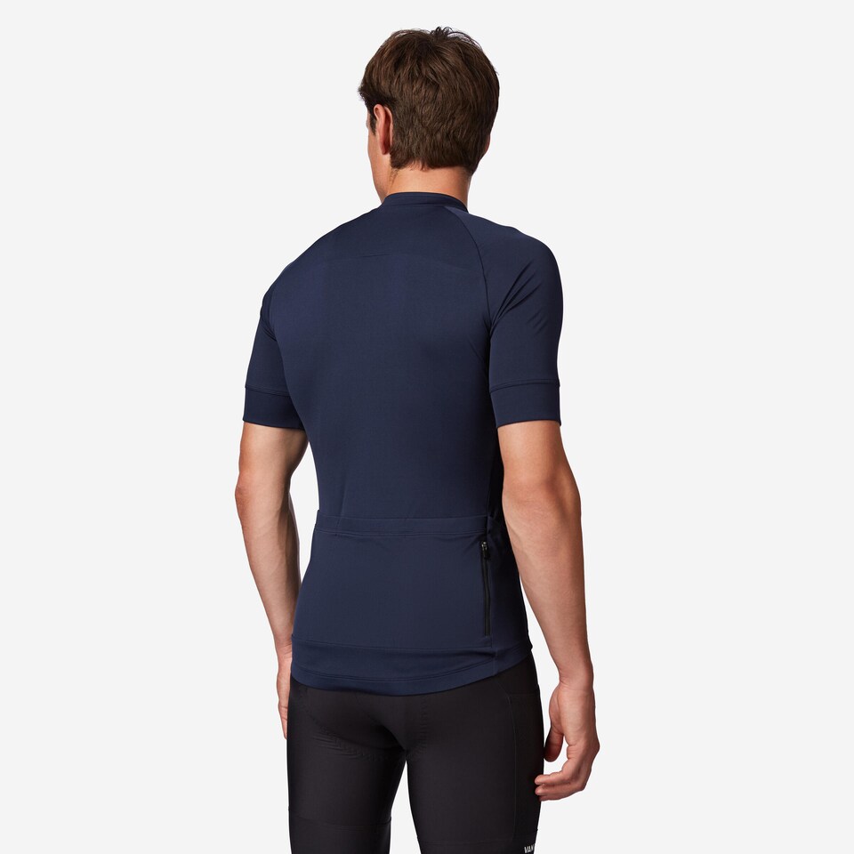image 1 of Decathlon Men's road biking short-sleeved top - steel blue