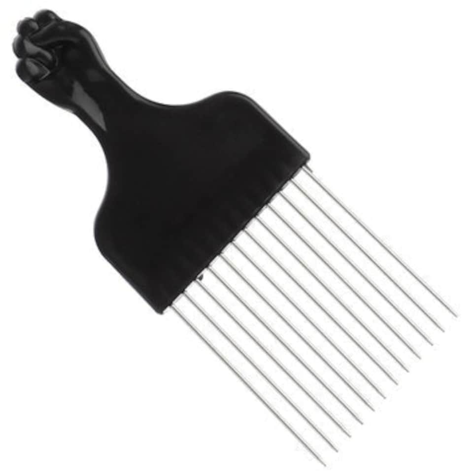 image 1 of Kobe Fist Metal-Prong Afro Comb