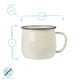 image 3 of Argon Tableware Coloured Enamel Belly Mugs - 375ml - Cream/Grey - Pack of 6 | Cream | Cream/Grey