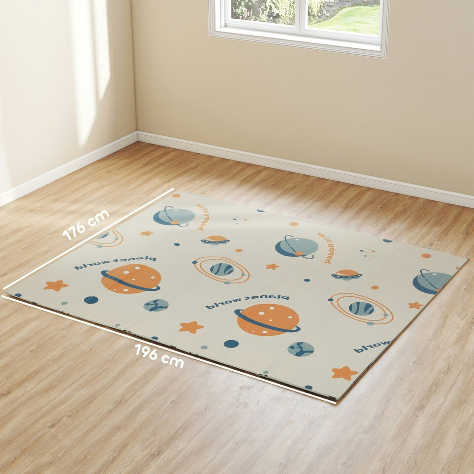 image 1 of AIYAPLAY Baby Play Mat, Foldable Activity Playmat, Astronaut & Planet Theme