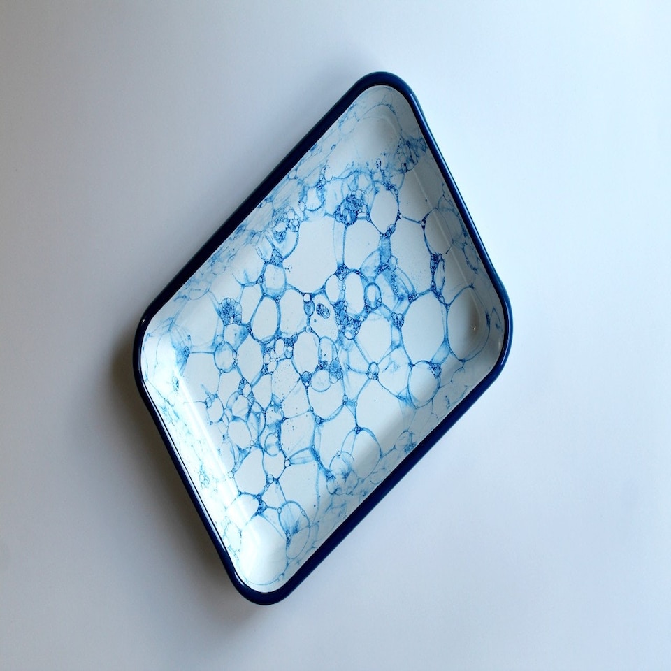 image 1 of Bubble Collection Enamel 3-Piece Rectangular Serving And Roasting Dish Set