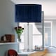 image 8 of Set of 2 Aura - Chrome Table Lamps with Navy Blue Velvet Pleat Shades Chrome | Blue