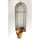 image 2 of Wall Mirror with Single Planter - Metal - L15 x W20 x H64 cm
