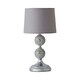 image 7 of ValueLights Modern Decorative Chrome And Mosaic Crackle Glass Table Lamp With Grey Shade
