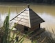 image 1 of Small Square Floating Duck House, Waterfowl Nesting Box for Pond or Lake | Brown | One Size