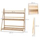 image 3 of Outsunny 3-Tier Folding Bamboo Plant Stand Display Rack for Indoor & Outdoor