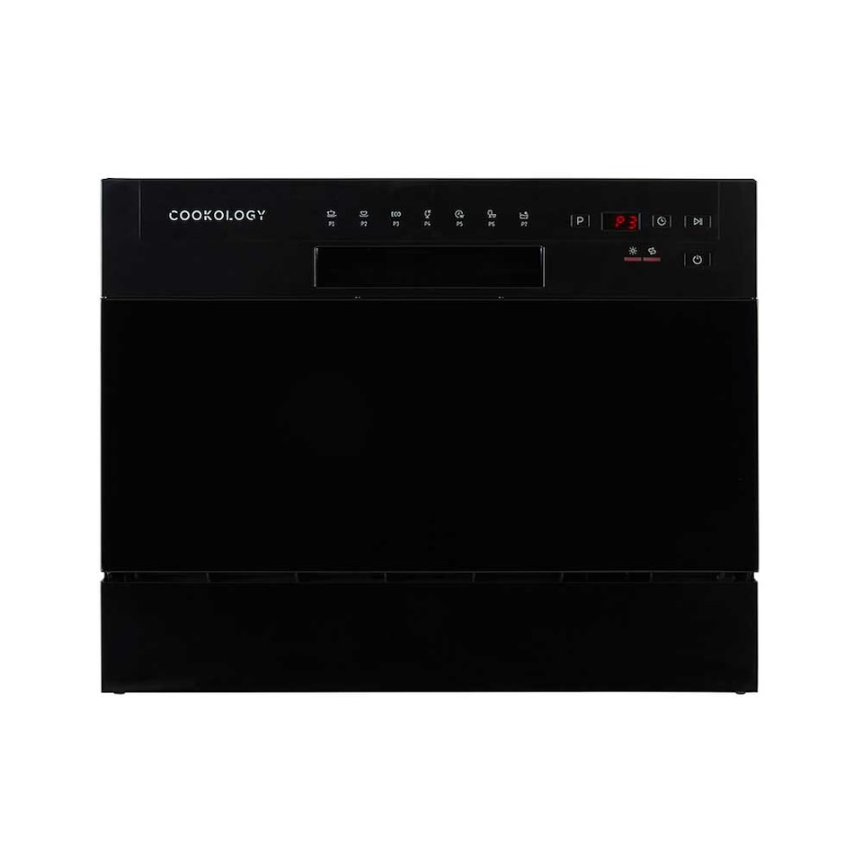 image 1 of Cookology 6 Place Setting Table Top Dishwasher in Compact Size - CTTD6BK Black
