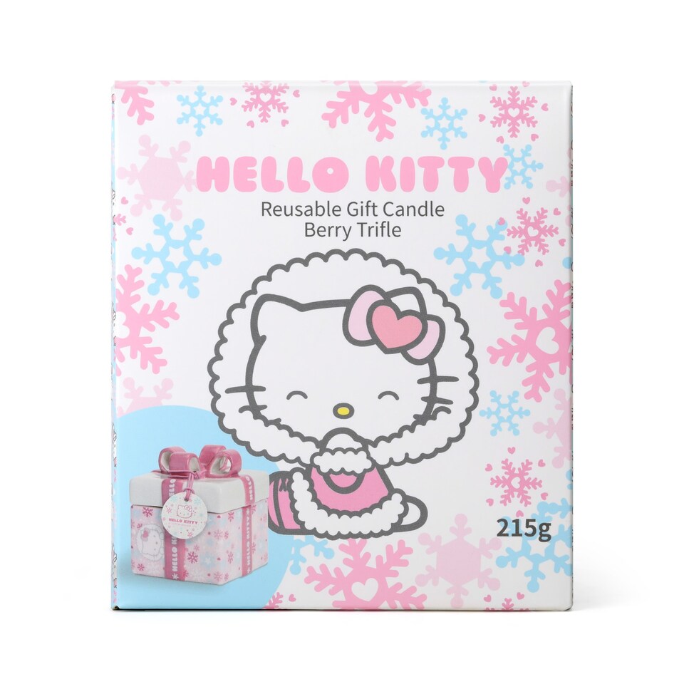 image 1 of Hello Kitty Present Shaped Candle - Berry Trifle