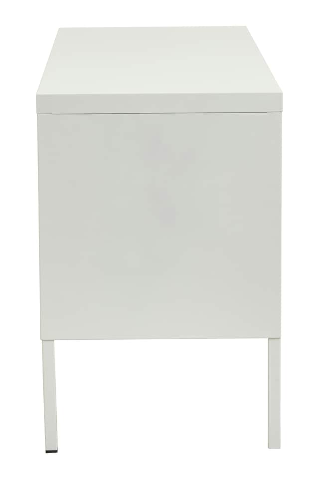 image 1 of Orsina Sleek And Sturdy Two Door White Locker, Compact Shelving Locker, Secured Storage Of Slim Locker With Handle