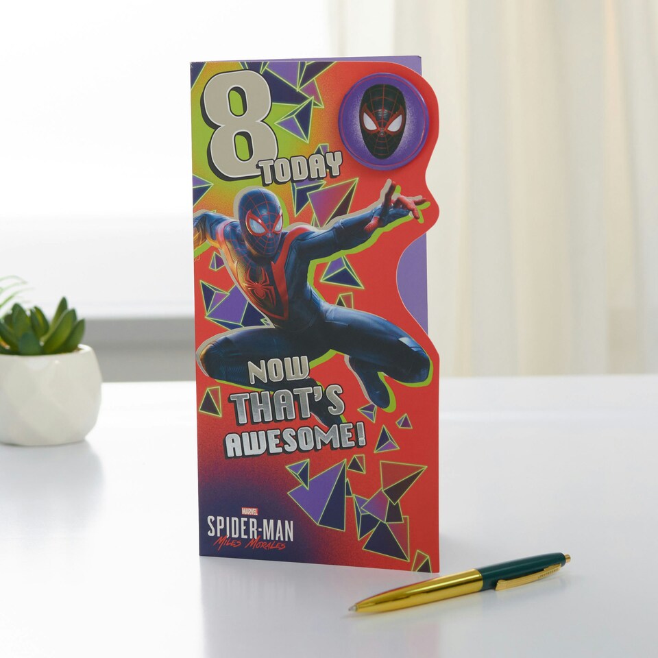 image 1 of 8th Birthday Card - Spider-Man