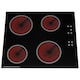 image 1 of SIA CERH60BL 60cm 4 Zone Touch Control Electric Ceramic Hob In Black
