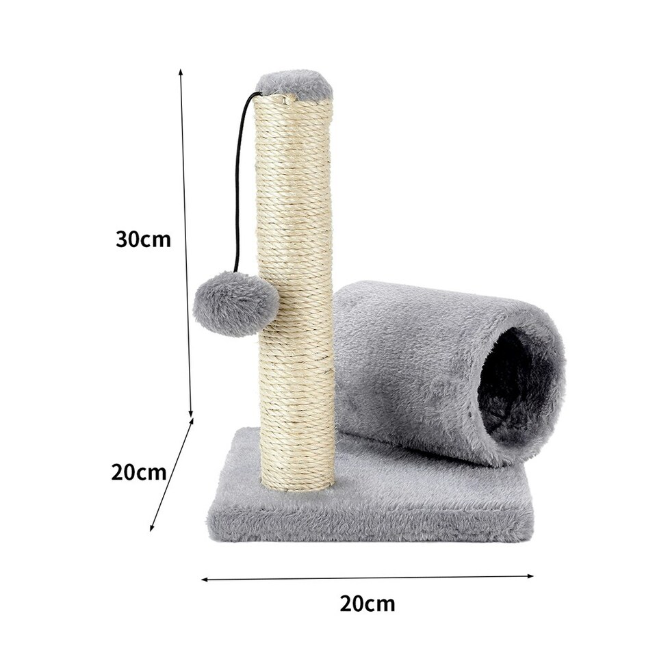 image 1 of Living and Home Cat Scratching Post with Toys and Tunnel