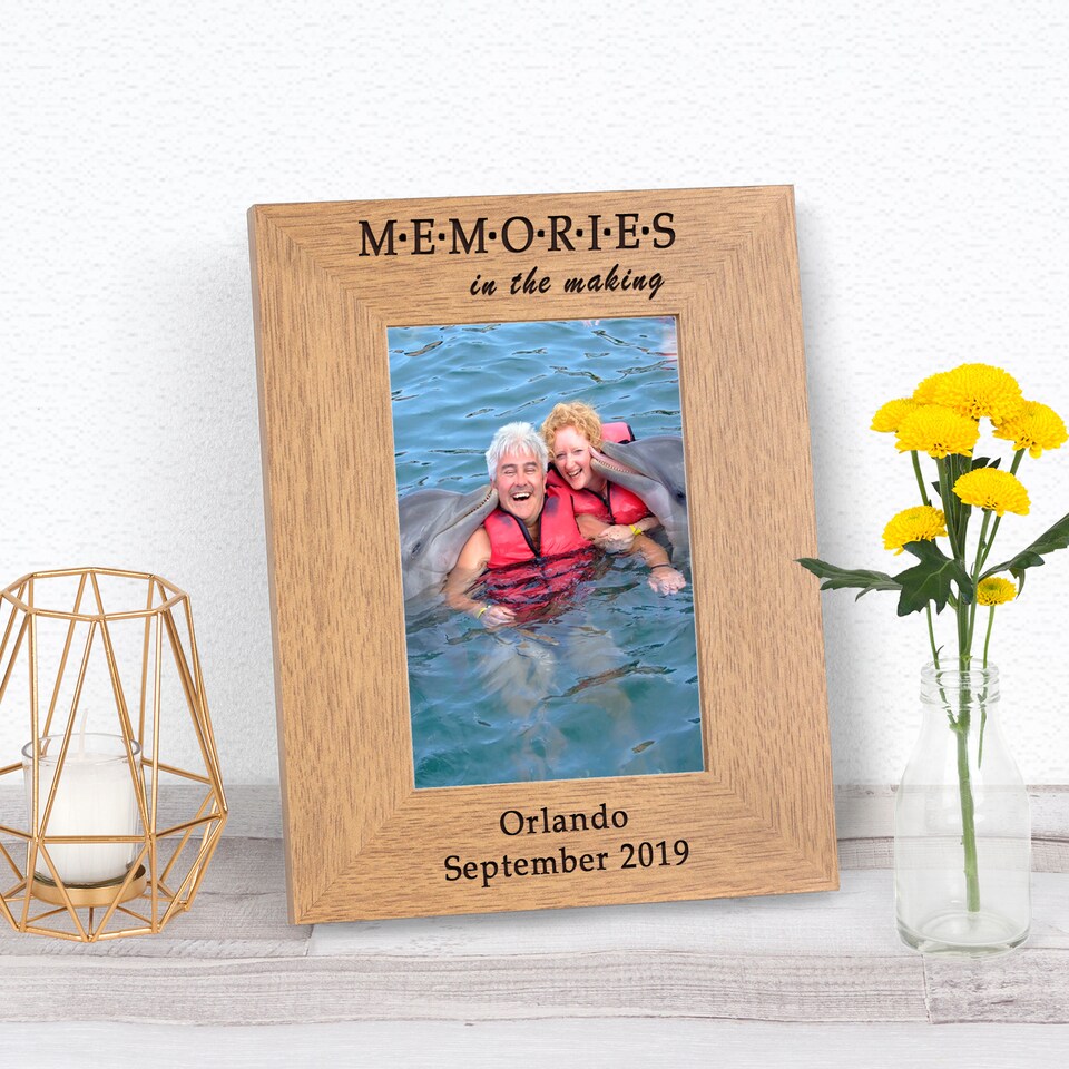 image 1 of Personalised Memories Wood Picture Frame 6x4 Family Gift