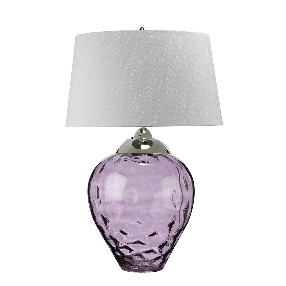 image 1 of Samara Large Table Lamp Plum-tinted Glass