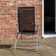 image 7 of Outdoor Garden Patio Multi Position Reclining Folding Chair in Black and Silver | Grey | Grey