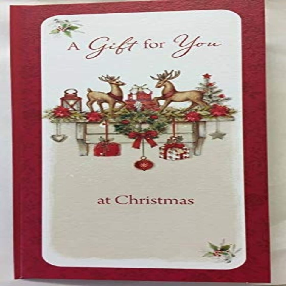 image 1 of A GIFT FOR YOU CUTE TRADITIONAL CHRISTMAS MONEY GIFT PRESENT GREETING CARD