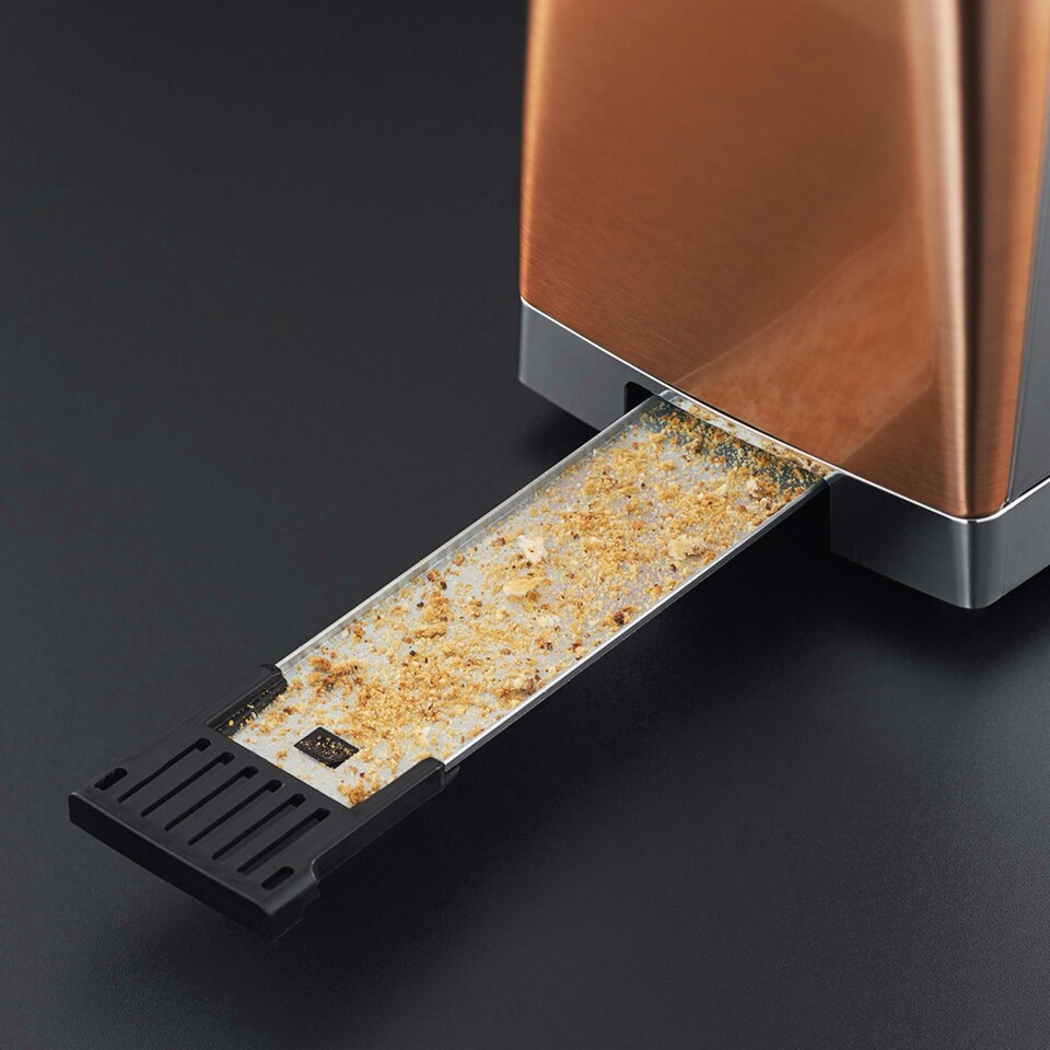 image 1 of Russell Hobbs Luna 2 Slice Toaster, Long Slot - Copper