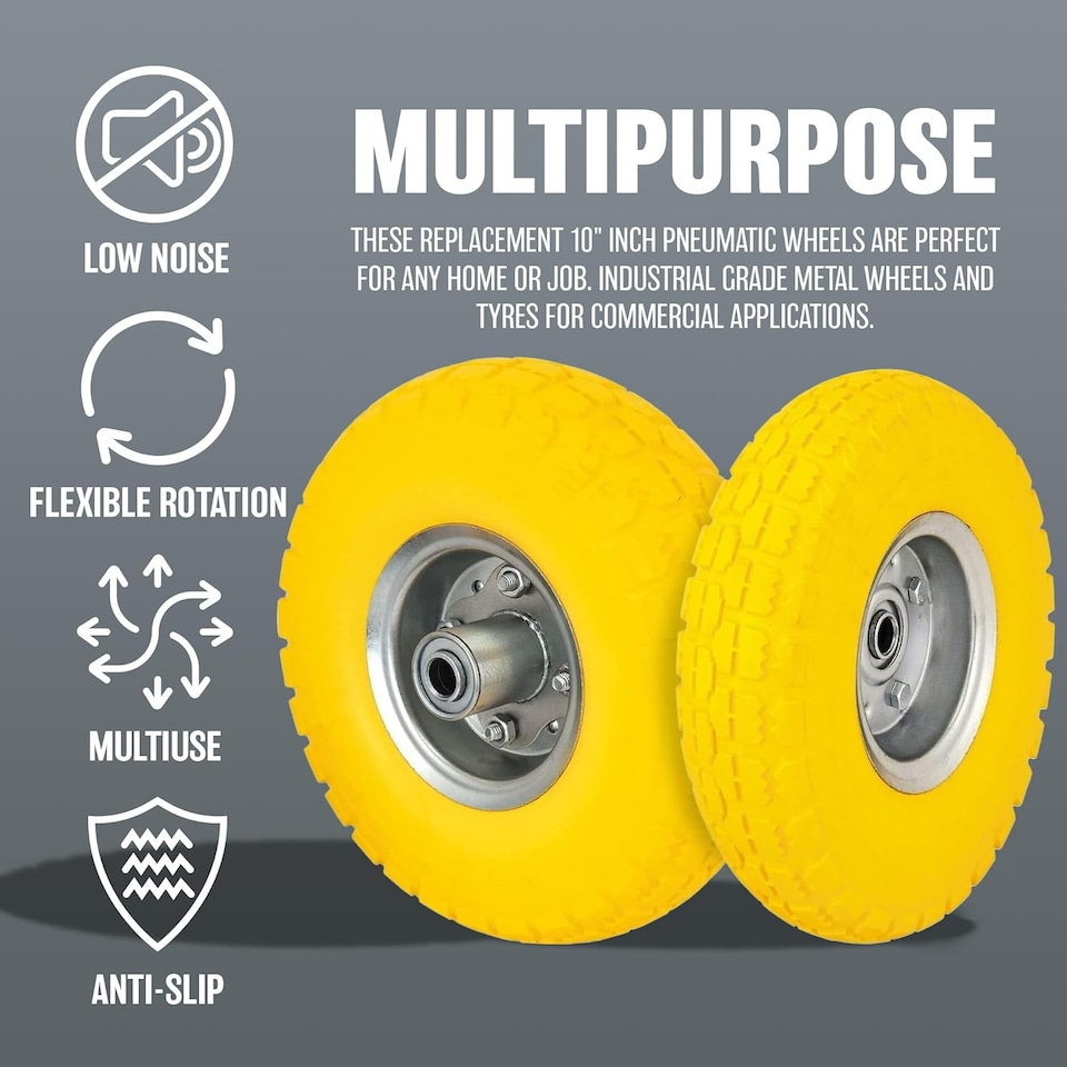 image 1 of 10' Pneumatic Sack Truck Trolley Wheel Barrow Tyre Trolley Replacement