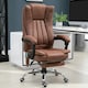 image 2 of Vinsetto High Back Office Chair with Vibration Massage and Heat, Brown