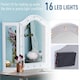 image 5 of HOMCOM Lighted Tri-Fold Vanity Mirror Large Cosmetic Mirror w/ LED Lights White
