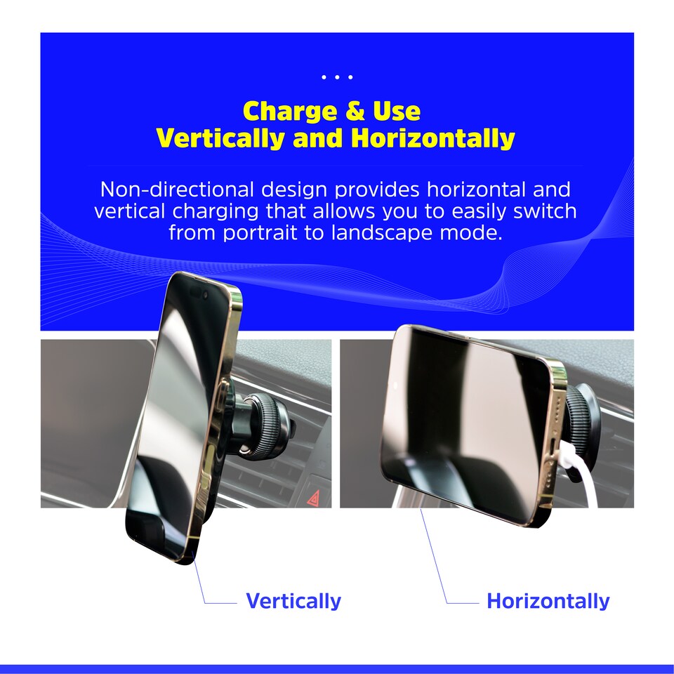 image 1 of Energizer In-Car Magnetic QI Wireless charger Black