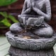 image 6 of Praying Buddha Tabletop Water Feature With LED Lights