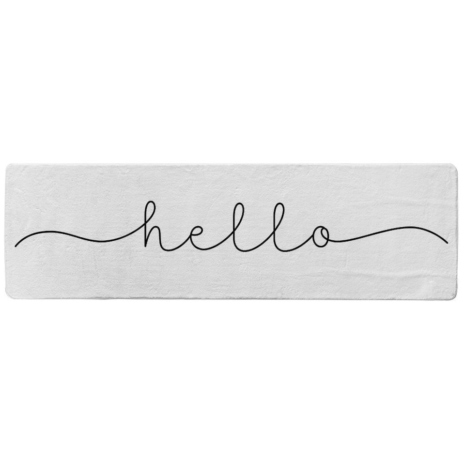 image 1 of Text Hello Designer (Runner Rug)