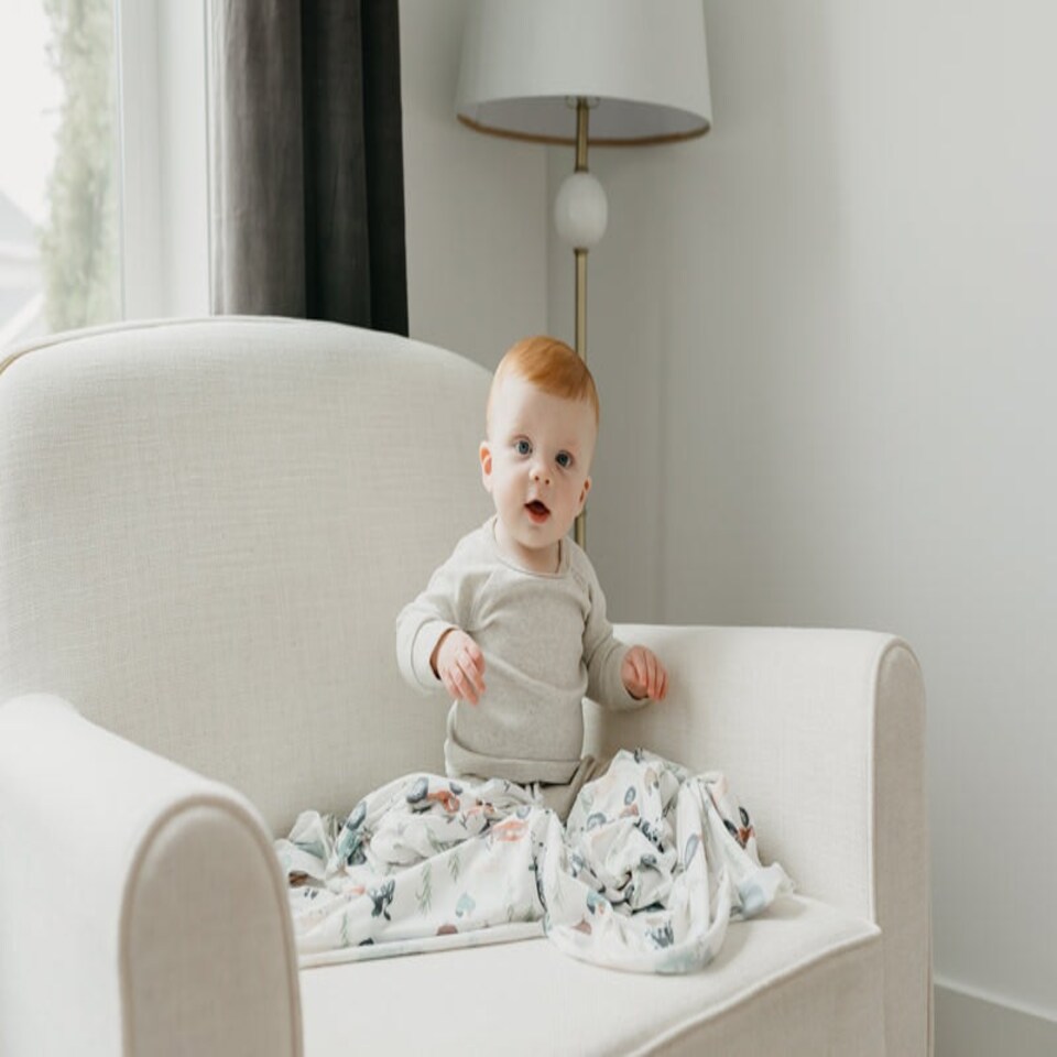 image 1 of Copper Pearl Knitted Swaddle Blanket Jo
