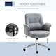 image 4 of Vinsetto Swivel Computer Office Chair Mid Back Desk Chair, Light Grey